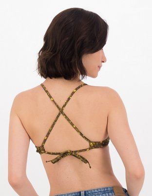 Aerie Pleated Triangle Bikini Top