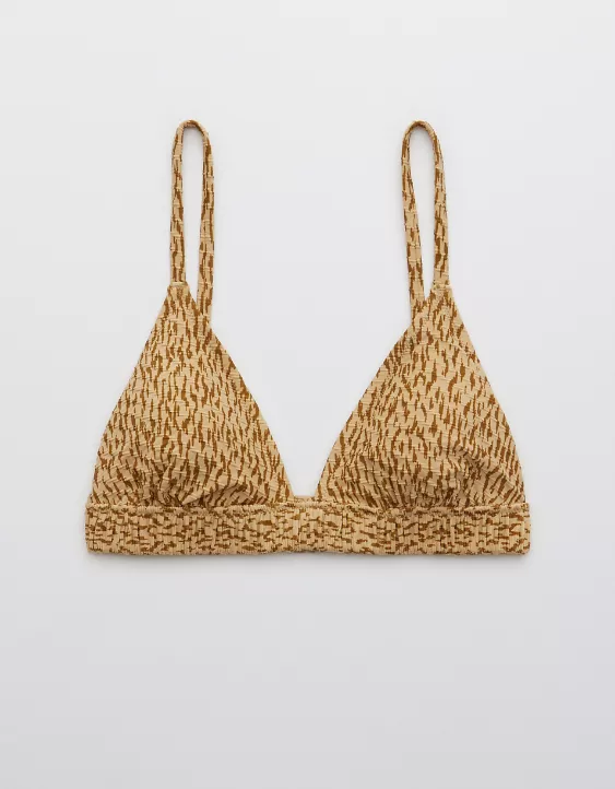 Aerie Jacquard Scrunchie Triangle Bikini Top