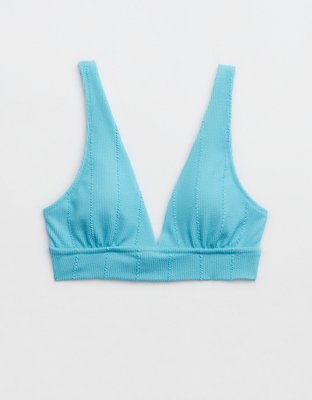 Верх бикини Crinkle Longline, треугольные чашки — Aerie — фото 3