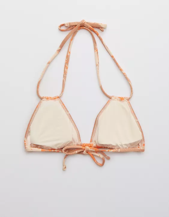 Aerie Jacquard Double String Triangle Bikini Top