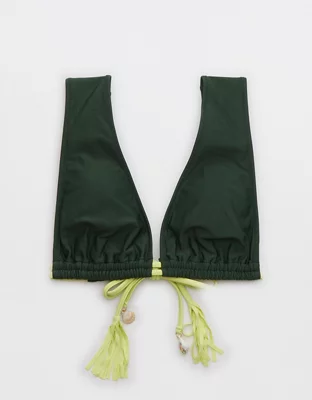 Aerie Tassel Plunge Bikini Top