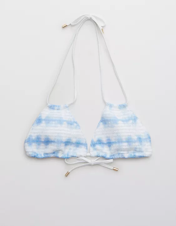 Aerie Textured Double String Triangle Bikini Top