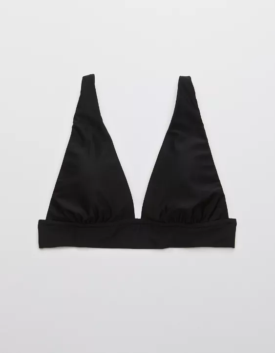 Aerie Tie Longline Triangle Bikini Top