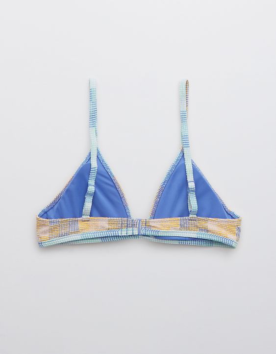 Aerie Patchwork Triangle Bikini Top