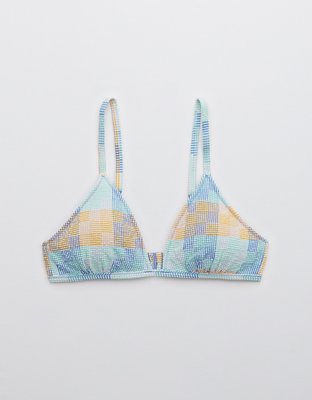 Aerie Patchwork Triangle Bikini Top