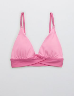 Aerie Ribbed Mix Crossover Triangle Bikini Top