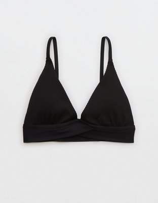Aerie Ribbed Mix Crossover Triangle Bikini Top