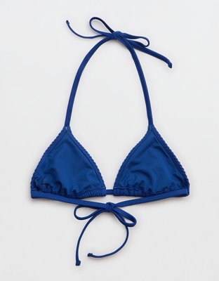 Верх бикини Crinkle, треугольные чашки, на завязках — Aerie — фото 4