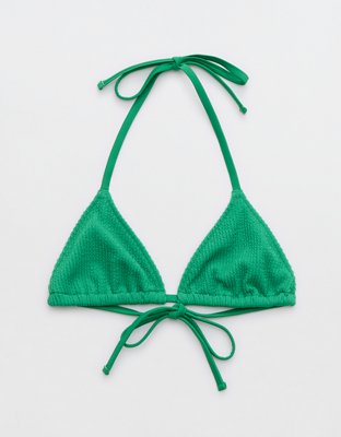 Aerie Crinkle String Triangle Bikini Top