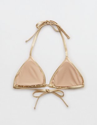Aerie Metallic String Triangle Bikini Top