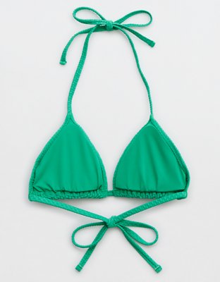 Aerie Jacquard String Triangle Bikini Top