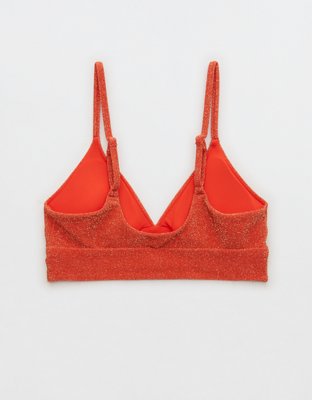 Aerie Sparkle Triangle Banded Bikini Top