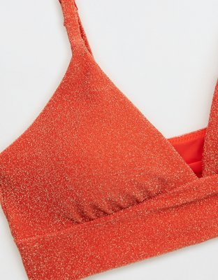 Aerie Sparkle Triangle Banded Bikini Top