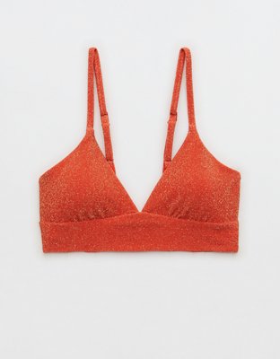 Aerie Sparkle Triangle Banded Bikini Top