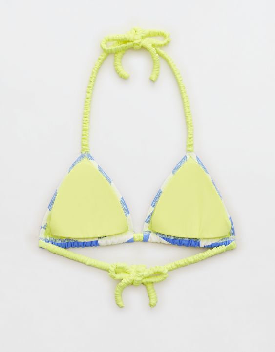Aerie Top de Bikini Tipo Triángulo con Tiras y Liga para el Pelo con Lazo
