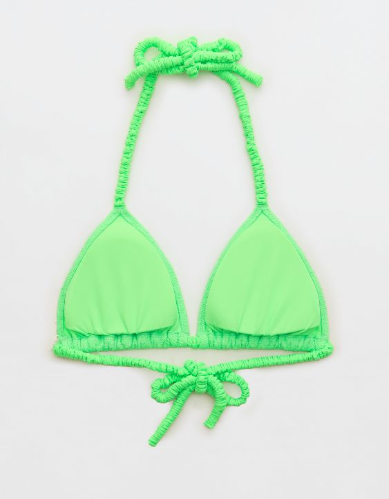 Aerie Lace Scrunchie Ties String Triangle Bikini Top