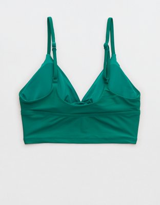 Aerie Top de Bikini Triangular de Línea Larga con Costuras