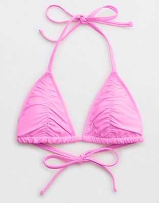 Верх бикини Ruched, треугольные чашки, на завязках — Aerie — фото 3