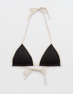 Aerie Wide Rib String Triangle Bikini Top