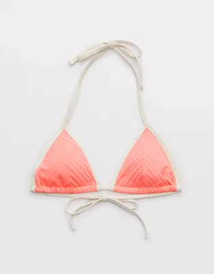 Aerie Wide Rib String Triangle Bikini Top