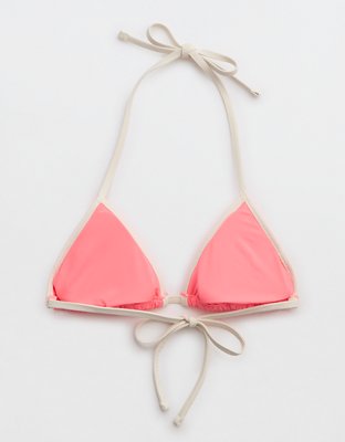 Aerie Wide Rib String Triangle Bikini Top