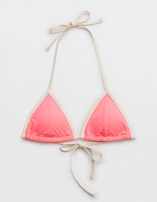 Aerie Wide Rib String Triangle Bikini Top