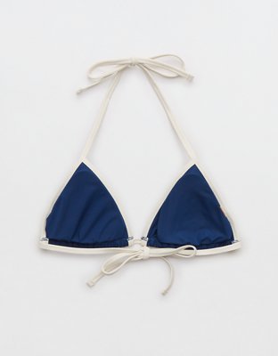Aerie Wide Rib String Triangle Bikini Top