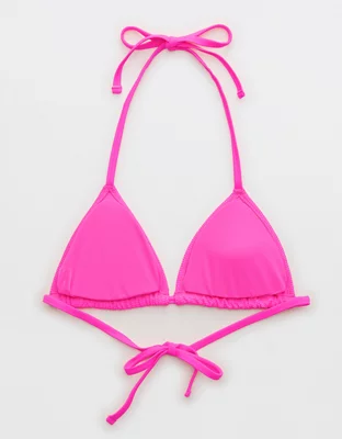 Aerie Shine Pique String Triangle Bikini Top