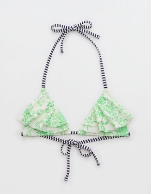 Aerie Ruffle String Triangle Bikini Top