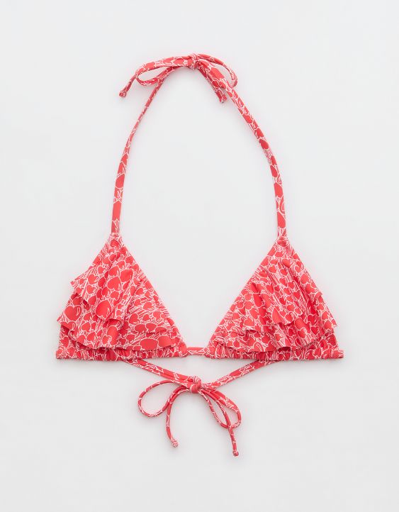 Aerie Ruffle String Triangle Bikini Top