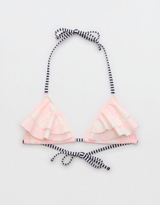 Aerie Ruffle String Triangle Bikini Top