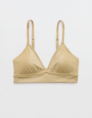 Aerie Metallic Triangle Banded Bikini Top