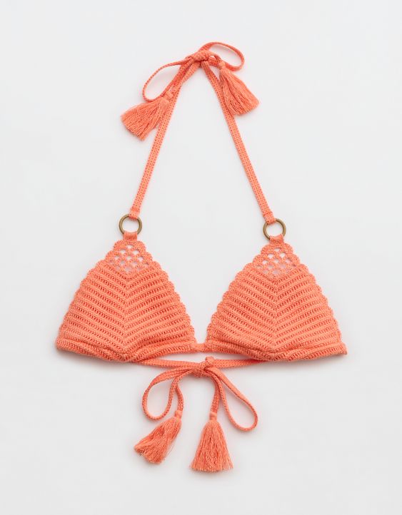 Aerie Crochet String Triangle Bikini Top