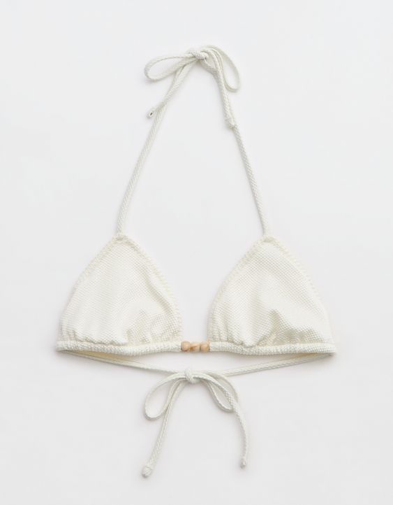 Aerie Shine Pique String Triangle Bikini Top
