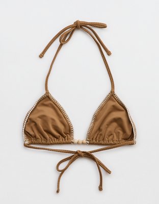 Aerie Shine Pique String Triangle Bikini Top