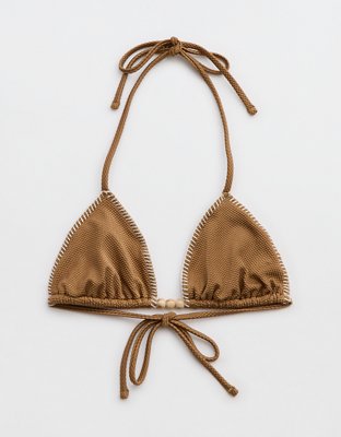 Aerie Shine Pique String Triangle Bikini Top