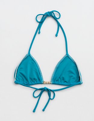 Aerie Shine Pique String Triangle Bikini Top