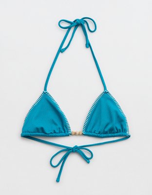 Aerie Shine Pique String Triangle Bikini Top