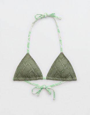 Aerie Eyelet String Triangle Bikini Top