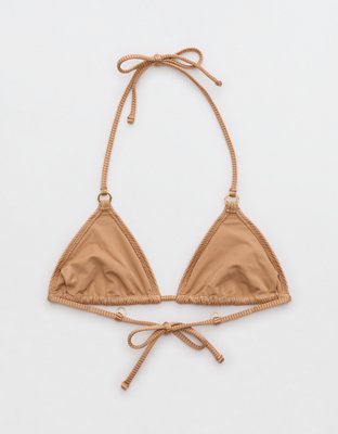 Aerie Shine Rib String Triangle Bikini Top