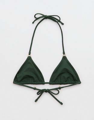 Aerie Shine Rib String Triangle Bikini Top