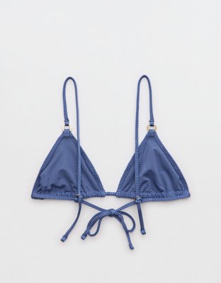 Aerie Shine Rib String Triangle Bikini Top