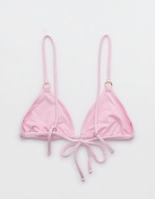 Aerie Shine Rib String Triangle Bikini Top