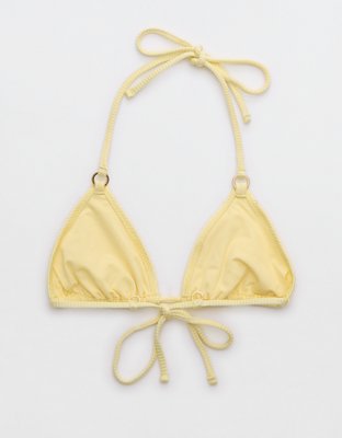 Aerie Shine Rib String Triangle Bikini Top