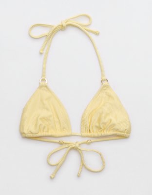 Aerie Shine Rib String Triangle Bikini Top