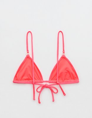 Aerie Shine Rib String Triangle Bikini Top