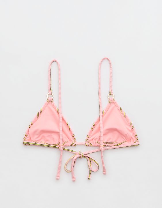 Aerie Shine Rib String Triangle Bikini Top