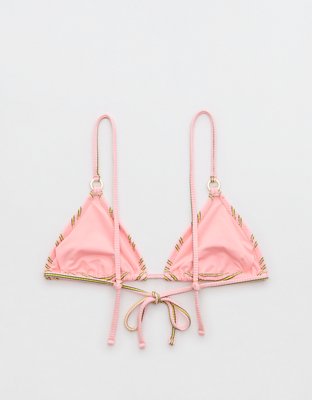 Aerie Shine Rib String Triangle Bikini Top