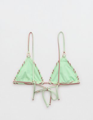 Aerie Shine Rib String Triangle Bikini Top