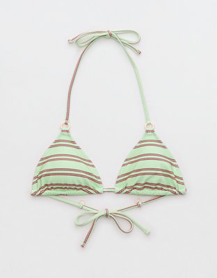 Aerie Beach Babe Shine Rib Voop Bikini Top